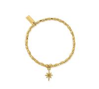 ChloBo Gold Soul Glow Lucky Star Bracelet Silver