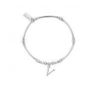 ChloBo Iconic Initial Bracelet - Letter V - Timeless Design | Acotis - Sterling Silver