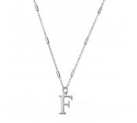 ChloBo Iconic Initial F Silver Necklace SNCC4040F - Polished Quality | - Sterling Silver
