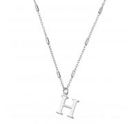 ChloBo Iconic Initial H Silver Necklace SNCC4040H - Sterling Silver