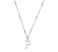 ChloBo Iconic Initial P Silver Necklace SNCC4040P - Sterling Silver