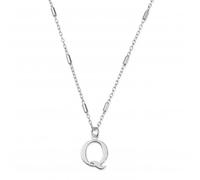ChloBo Iconic Initial Q Silver Necklace SNCC4040Q - Distinctive Detail - Sterling Silver