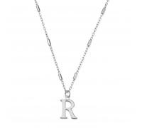 ChloBo Iconic Initial R Silver Necklace SNCC4040R - Contemporary Appeal - Sterling Silver