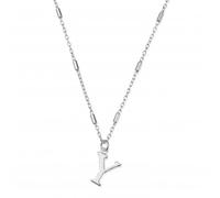 ChloBo Iconic Initial Y Silver Necklace SNCC4040Y | Acotis - Sterling Silver