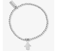 ChloBo Silver Cute Hamsa Hand Bracelet - Silver