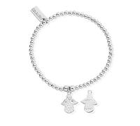 ChloBo Iconic Silver Cute Charm Mini "Made for an Angel" Bracelet