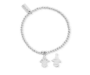 ChloBo Iconic Silver Cute Charm Mini "Made for an Angel" Bracelet