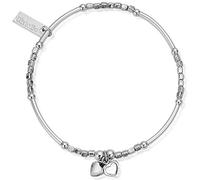 ChloBo Ladies Mini Noodle Cube Double Heart Bracelet SBMNC040