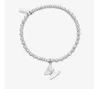 ChloBo Ladies Silver Didi Sparkle Butterfly Bracelet SBDS3318