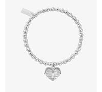 ChloBo Ladies Silver Didi Sparkle Heavenly Heart Bracelet SBDS921