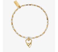 ChloBo ladies Silver & Gold Plated Interlocking Love Heart Bracelet GMBCFB1069