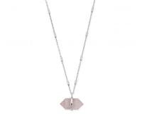 ChloBo Love Goddess Rose Quartz Double Point Necklace SNCC3192 - Sterling Silver