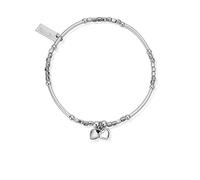 ChloBo Mini Noodle Cube Double Heart Bracelet SBMNC040