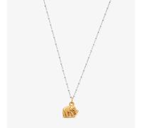 ChloBo Mixed Metal Delicate Cube Chain Elephant Necklace GMNDC406