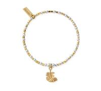 ChloBo Mixed Metal Folded Feather Bracelet - Gold