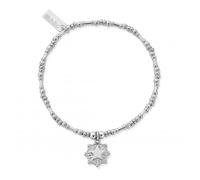 ChloBo Personalised Pumpkin Raised Star Bracelet - Sterling Silver