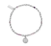 ChloBo Silver Amethyst Third Eye Bracelet - Silver