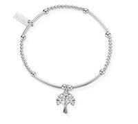 ChloBo Silver Cute Mini Tree Of Life Bracelet - Silver