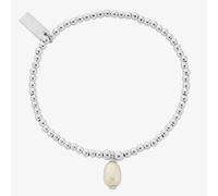 ChloBo Silver Cute Pearl Charm Drop Bracelet SBCCPD