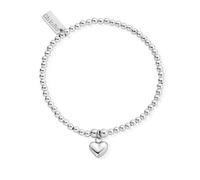 ChloBo Silver Cute Puff Heart Bracelet - Silver