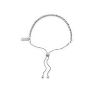 ChloBo Silver Dainty Bead Adjustable Pull Bracelet - Silver
