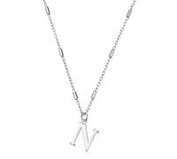 ChloBo Silver Iconic Initial Necklace - Letter N
