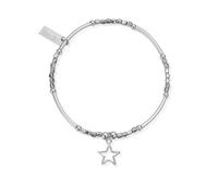 ChloBo Silver Mini Cube Open Star Bracelet - Silver