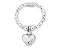 ChloBo Silver Mini Puffed Heart Ring SRM2023