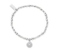 ChloBo Silver Moonstone Crown Chakra Bracelet - Silver
