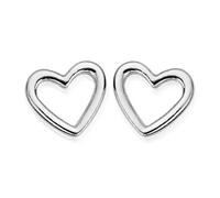 ChloBo Silver Open Heart Earrings - Silver