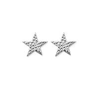Chlobo Silver Sparkle Star Stud Earrings SEST3077