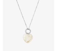 ChloBo Silver Tiny Twisted Rope Chain Lucky Pearl Necklace SNTRCHP