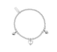 ChloBo Silver Triple Heart Bracelet - Silver