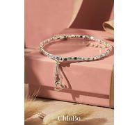ChloBo Soul Glow Interlocking Heart & Angel Wing Bracelet Silver
