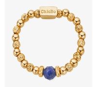 ChloBo Sparkle Gold Plated Sodalite Beaded Ring GR2SS