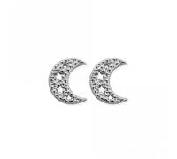 ChloBo Starry Moon Stud Earrings SEST3076 - Sterling Silver