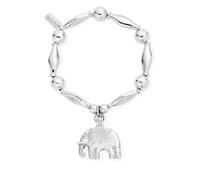 ChloBo Sterling Silver Chunky Elephant Bracelet - Silver