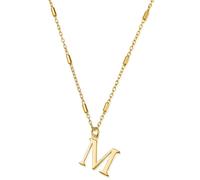 ChloBo Sterling Silver Gold Plated Initial Necklace M - Gold