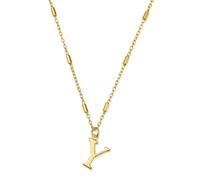 ChloBo Sterling Silver Gold Plated Initial Necklace Y - Gold