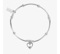 ChloBo Sterling Silver Mini Noodle Ball Heart In Heart Bracelet SBMNB732
