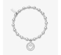 ChloBo Sterling Silver Mini Small Ball Guiding Heart Bracelet SBMSB3220
