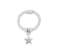 ChloBo Sterling Silver Mini Star Stretch Ring - L