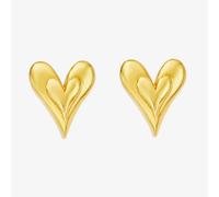 ChloBo Sunlit Heart 18ct Gold Plated Stud Earrings GEST3597