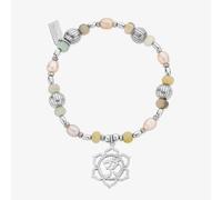 ChloBo Treasures Of Bali Divine Lotus Sterling Silver Mixed Stone Beaded Charm Bracelet SBAP3528