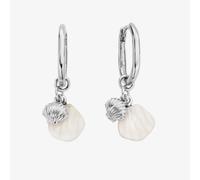 ChloBo Treasures Of Bali Dream Waves Sterling Silver Shell Oval Hoop Earrings SEH35143540