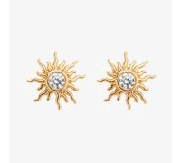 ChloBo Treasures Of Bali Sunrise Glow 18ct Yellow Gold Plated Cubic Zirconia Sun Stud Earrings GEST3545