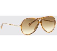 CHLOÉ Aviator Tortoiseshell Acetate Sunglasses with Double Bridge - Size: OS - female