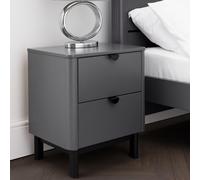 Chloe Bedside Cabinet - 2 Drawer - Grey