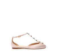 Chloe Celeste Embellished Satin Ballet Flats - Nude - 38 (IT38 / UK5)