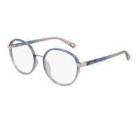 Chloé CH0033O 004 Woman Optical frames Injected Blue Transparent Round